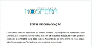 Imagem: Convocação Assembleia Ordinaria